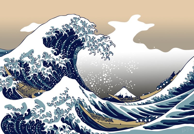 Unknown Artist The Great Wave off Kanagawa by Katsushika Hokusai